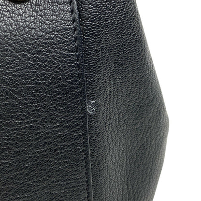 Chloe Hand Bag Tote Purse 2way Logo Leather Black Authentic