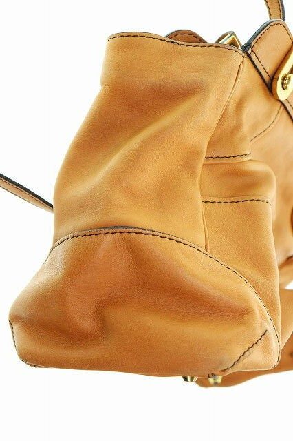 Chloe Hand Shoulder Bag Tote Purse 2way Leather Brown Authentic