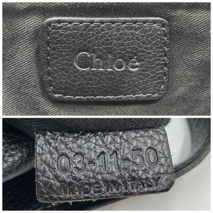 Chloe Shoulder Bag Purse Paraty Leather Black Authentic
