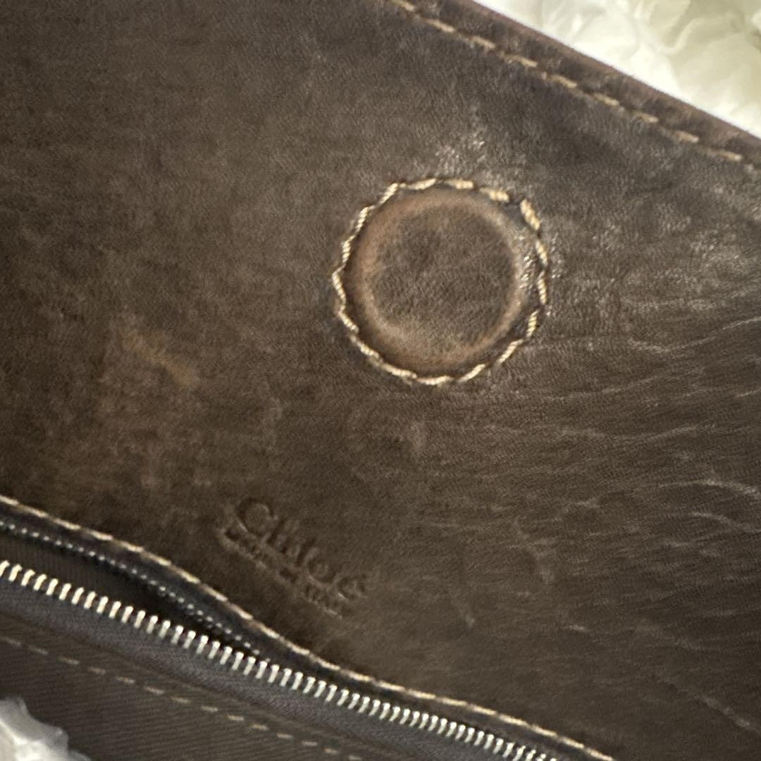 Chloe Shoulder Bag Purse paddington Leather Dark Brown Authentic