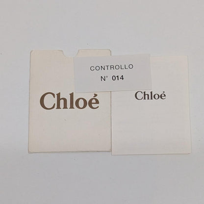 Chloe Hand Bag Tote Purse Leather Khaki Authentic
