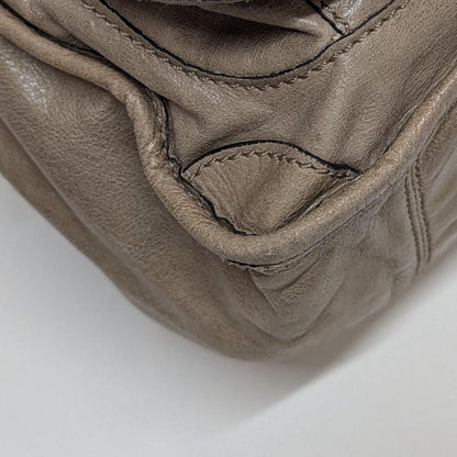 Chloe Hand Bag Tote Purse Leather Khaki Authentic