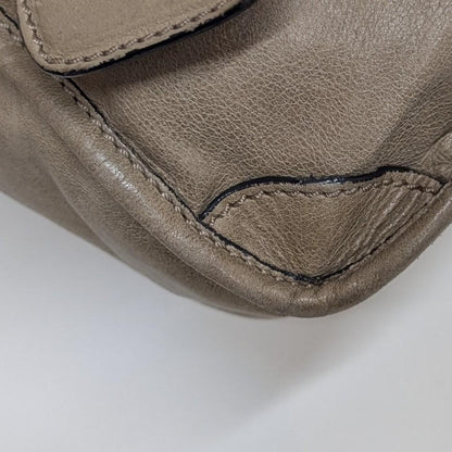 Chloe Hand Bag Tote Purse Leather Khaki Authentic