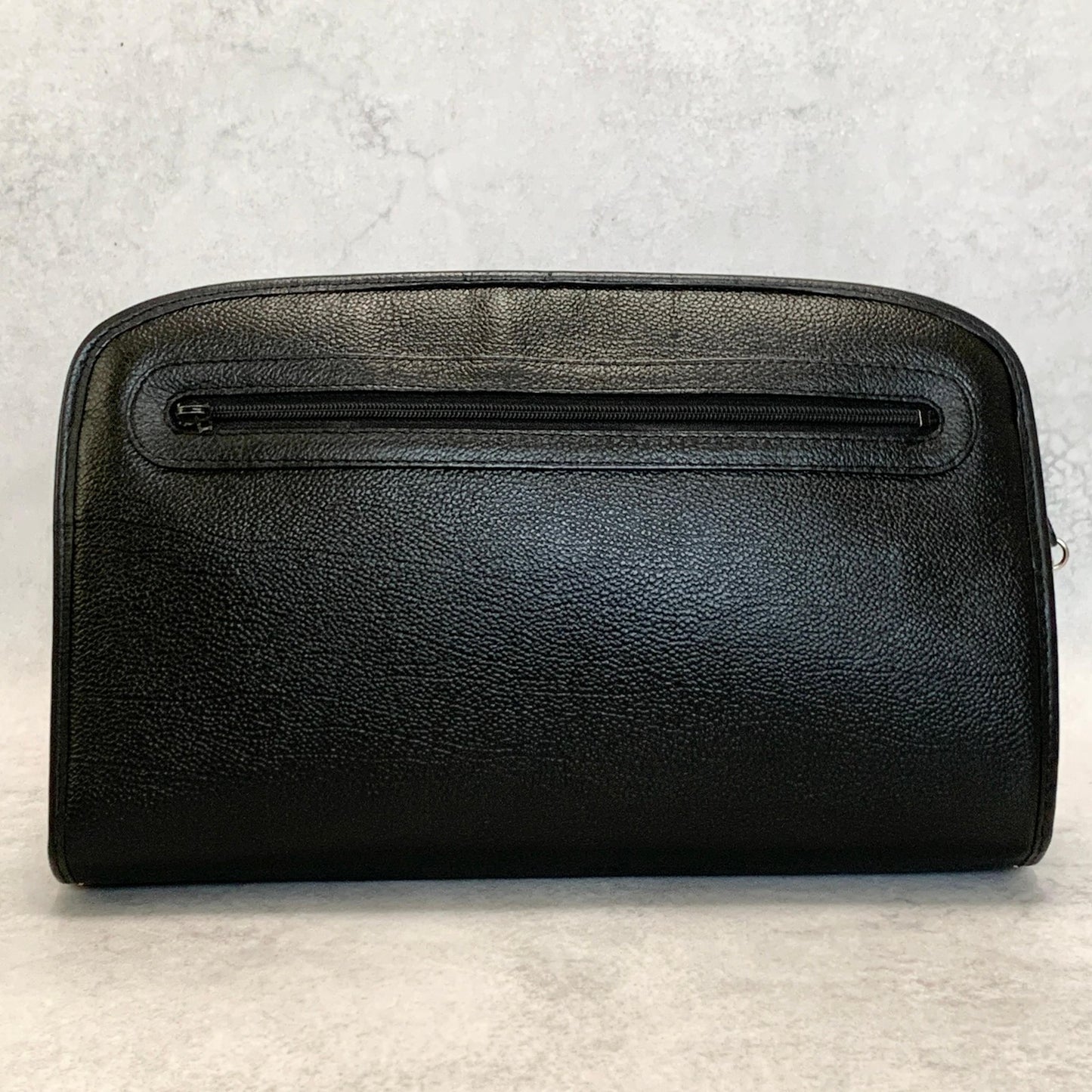 Saint Laurent Bag YSL Cassandra Clutch Purse Hand Leather Black Gold Authentic