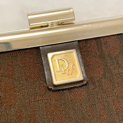 Christian Dior Trotter Clutch Bag Purse Handbag Nylon Brown Used Women's Auth