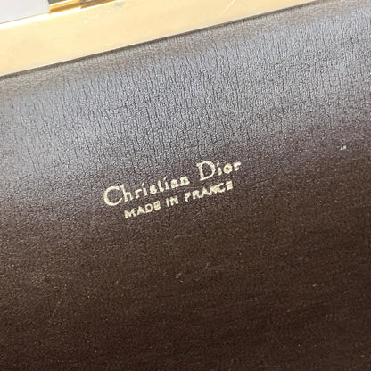 Christian Dior Trotter Clutch Bag Purse Handbag Nylon Brown Used Women's Auth