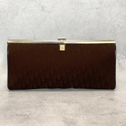 Christian Dior Trotter Clutch Bag Purse Handbag Nylon Brown Used Women's Auth