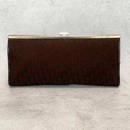 Christian Dior Trotter Clutch Bag Purse Handbag Nylon Brown Used Women's Auth