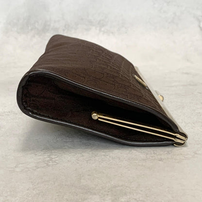 Christian Dior Trotter Clutch Bag Purse Handbag Nylon Brown Used Women's Auth