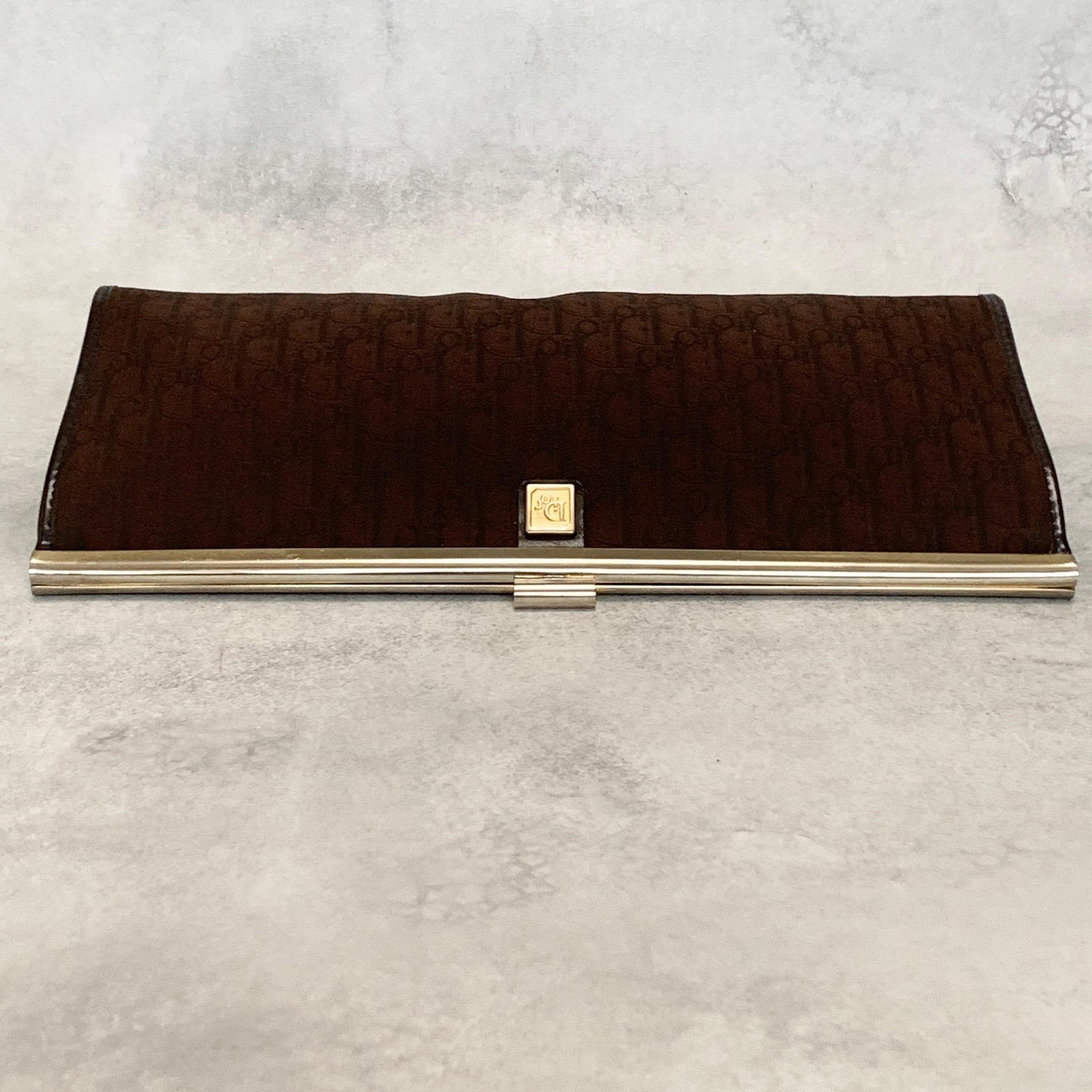 Christian Dior Trotter Clutch Bag Purse Handbag Nylon Brown Used Women's Auth