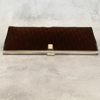 Christian Dior Trotter Clutch Bag Purse Handbag Nylon Brown Used Women's Auth