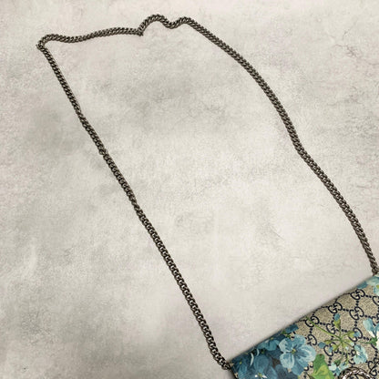 GUCCI Bag Chain Wallet Dionysus Flora Shoulder Purse Leather Beige Authentic