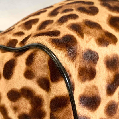 Dolce & Gabbana Sicily Leopard Handbag Shoulder Bag Purse Beige Brown Authentic