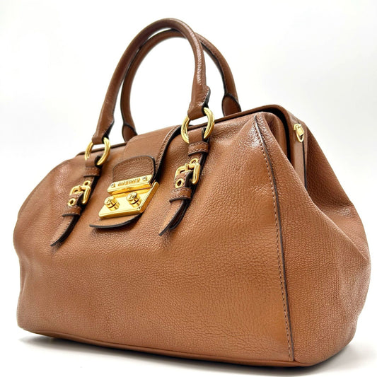 GIVENCHY Hand Shoulder Bag Tote Purse 2way Nightingale Leather Black Authentic