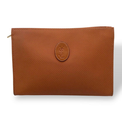Saint Laurent Clutch Bag Second Bag YSL Cassandra Brown Authentic