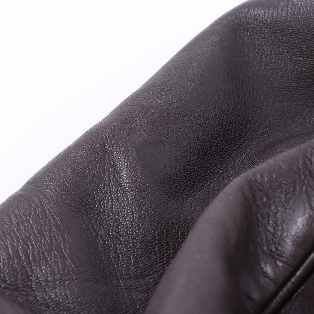 LOEWE Hand Bag Tote Purse Anagram Leather Brown Authentic
