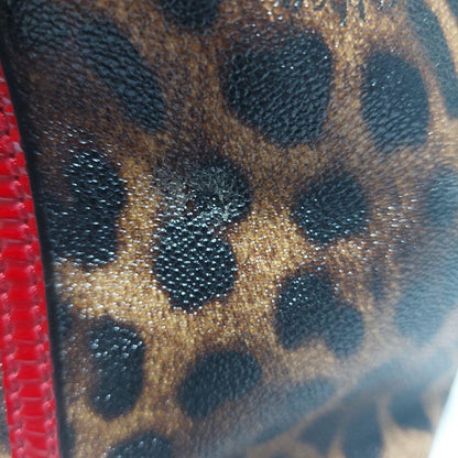 Dolce & Gabbana Hand Bag Tote Purse Leopard Red Brown Authentic