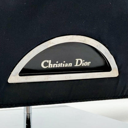 Christian Dior Shoulder Bag Purse Maris Nylon Leather Black Authentic