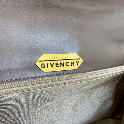 GIVENCHY Hand Bag Tote Purse 4G Leather Beige Authentic