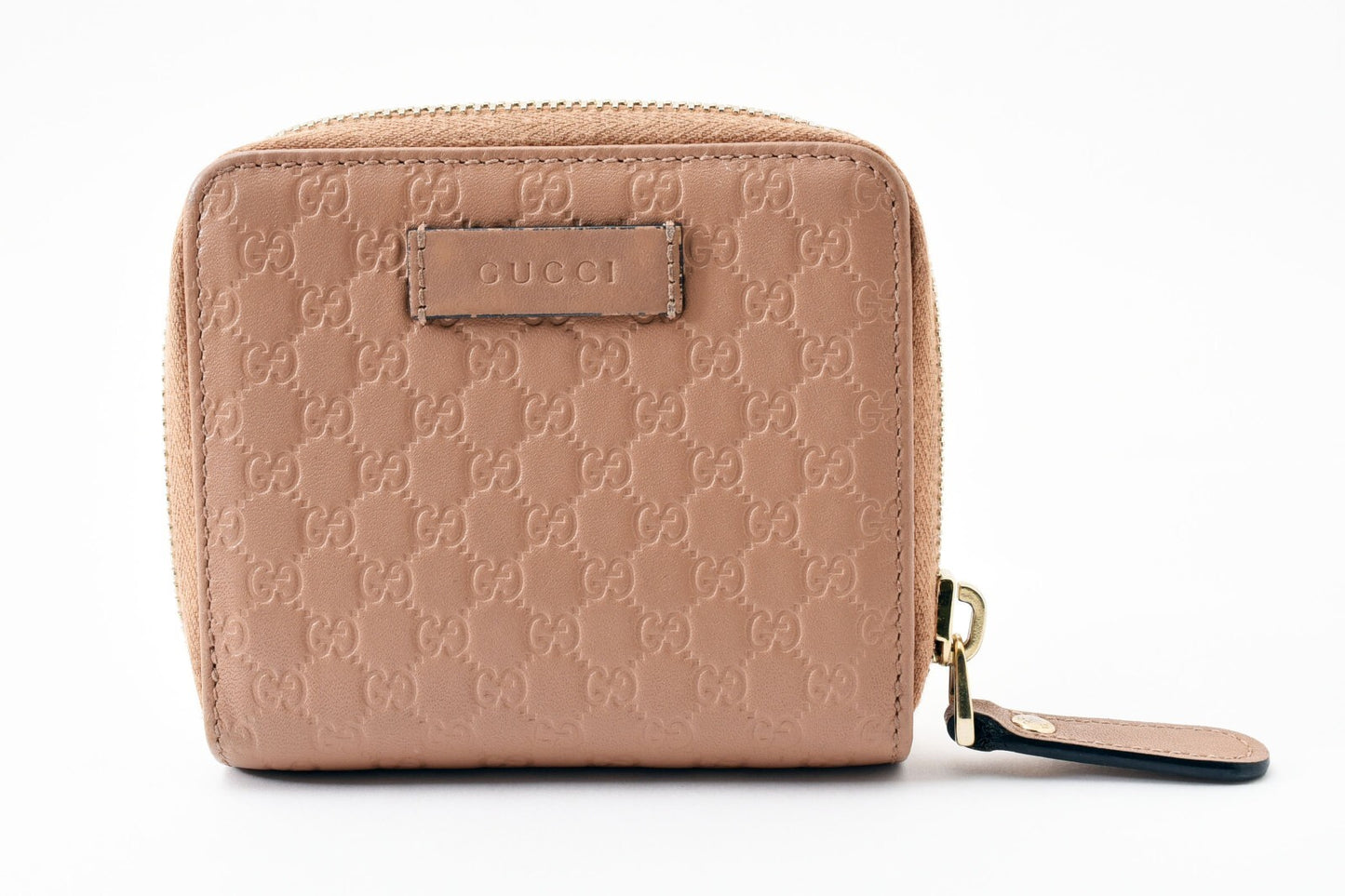 Gucci Bi-fold Wallet GG Micro Shima Flap Compact Purse Interlocking Sima Auth