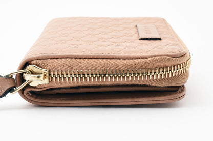 Gucci Bi-fold Wallet GG Micro Shima Flap Compact Purse Interlocking Sima Auth