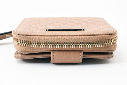 Gucci Bi-fold Wallet GG Micro Shima Flap Compact Purse Interlocking Sima Auth