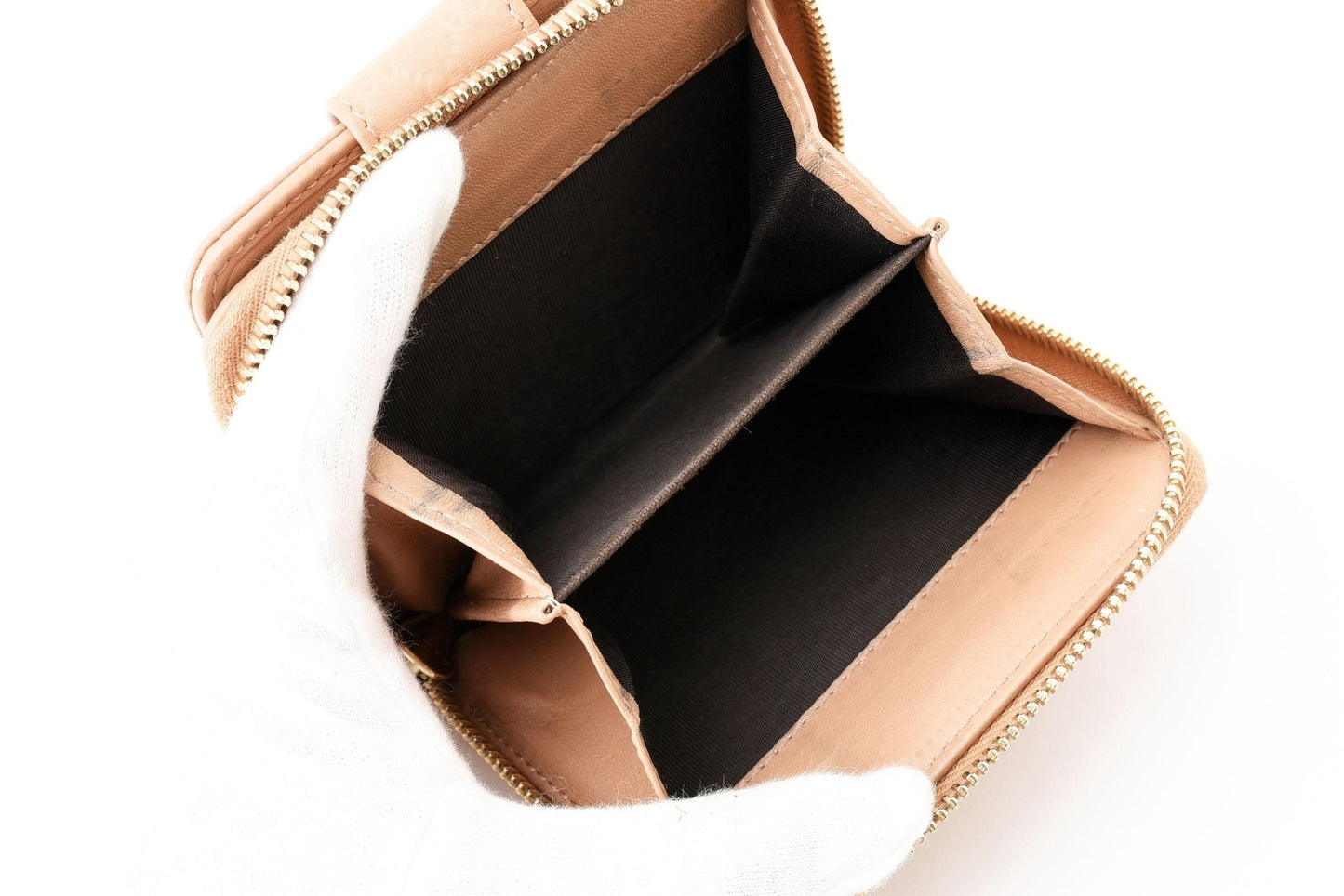 Gucci Bi-fold Wallet GG Micro Shima Flap Compact Purse Interlocking Sima Auth