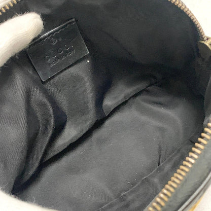 GUCCI Pouch GG Marmont Quilted Purse Cosmetic Leather Black Gold Authentic
