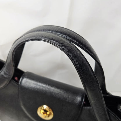 GIVENCHY Hand Bag Tote Purse Leather Black Authentic