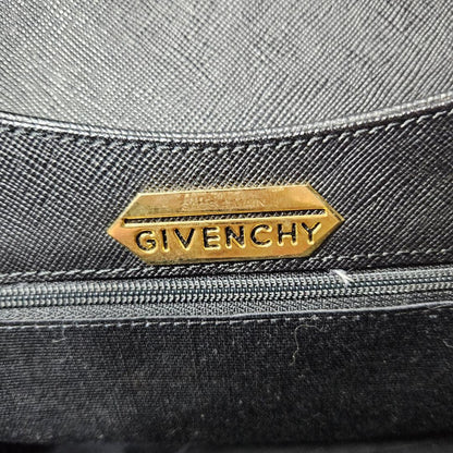GIVENCHY Hand Bag Tote Purse Leather Black Authentic