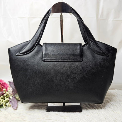 GIVENCHY Hand Bag Tote Purse Leather Black Authentic