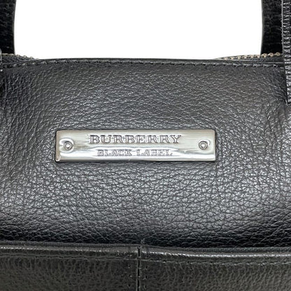 BURBERRY BLACK LABEL Business Bag Briefcase Leather Black Authentic