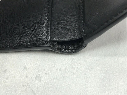 Saint Laurent Bi-fold Wallet Flap Compact Purse YSL Cassandra Black Authentic