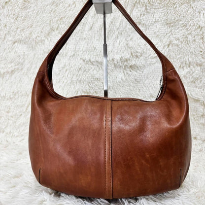 COACH Shoulder Bag Purse 9227 Leather Brown Authentic
