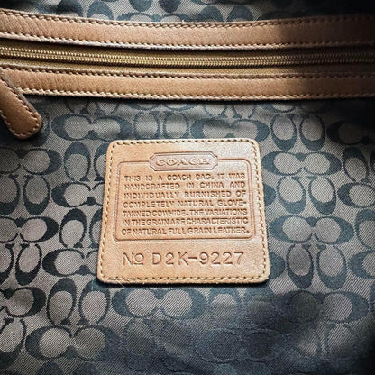 COACH Shoulder Bag Purse 9227 Leather Brown Authentic
