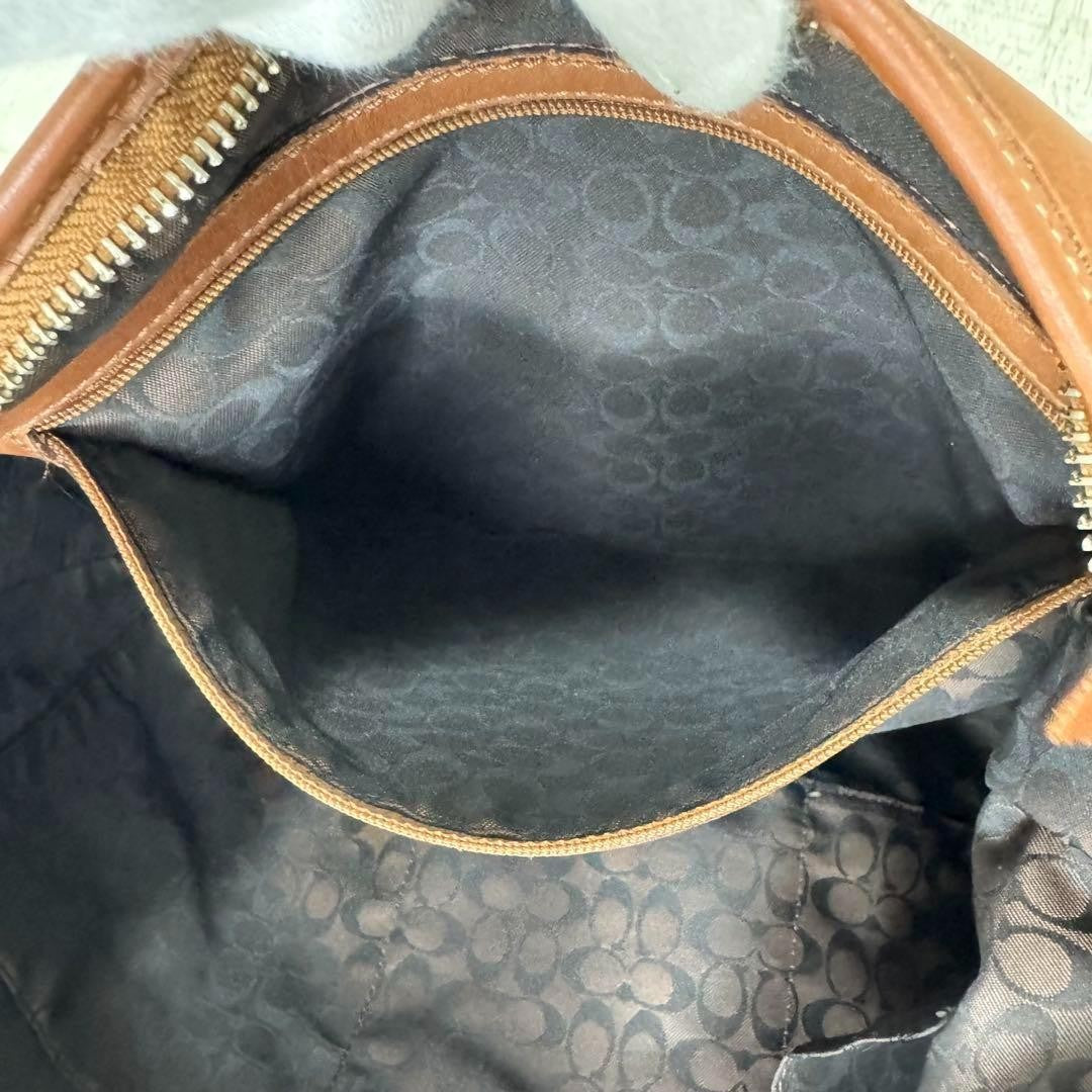 COACH Shoulder Bag Purse 9227 Leather Brown Authentic