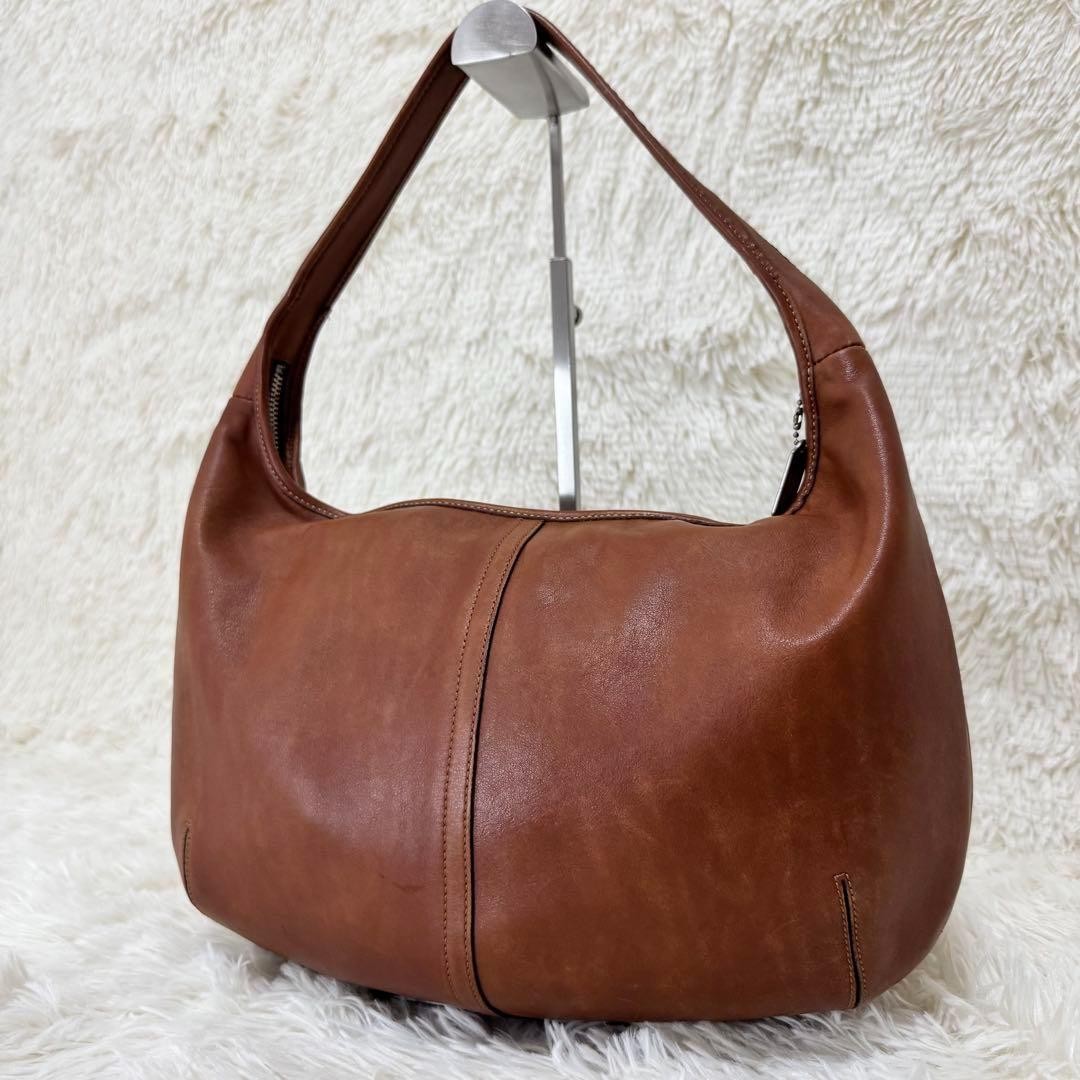COACH Shoulder Bag Purse 9227 Leather Brown Authentic