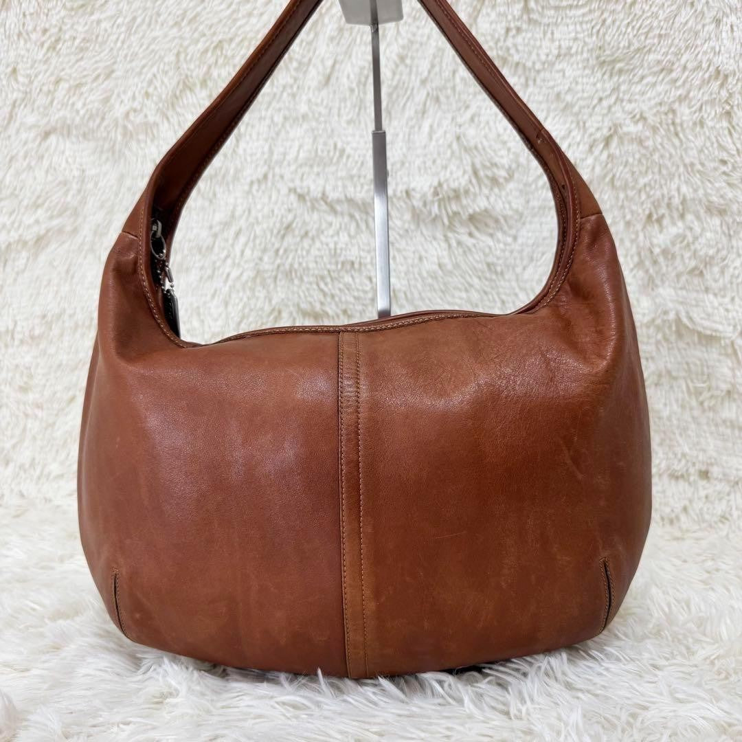 COACH Shoulder Bag Purse 9227 Leather Brown Authentic