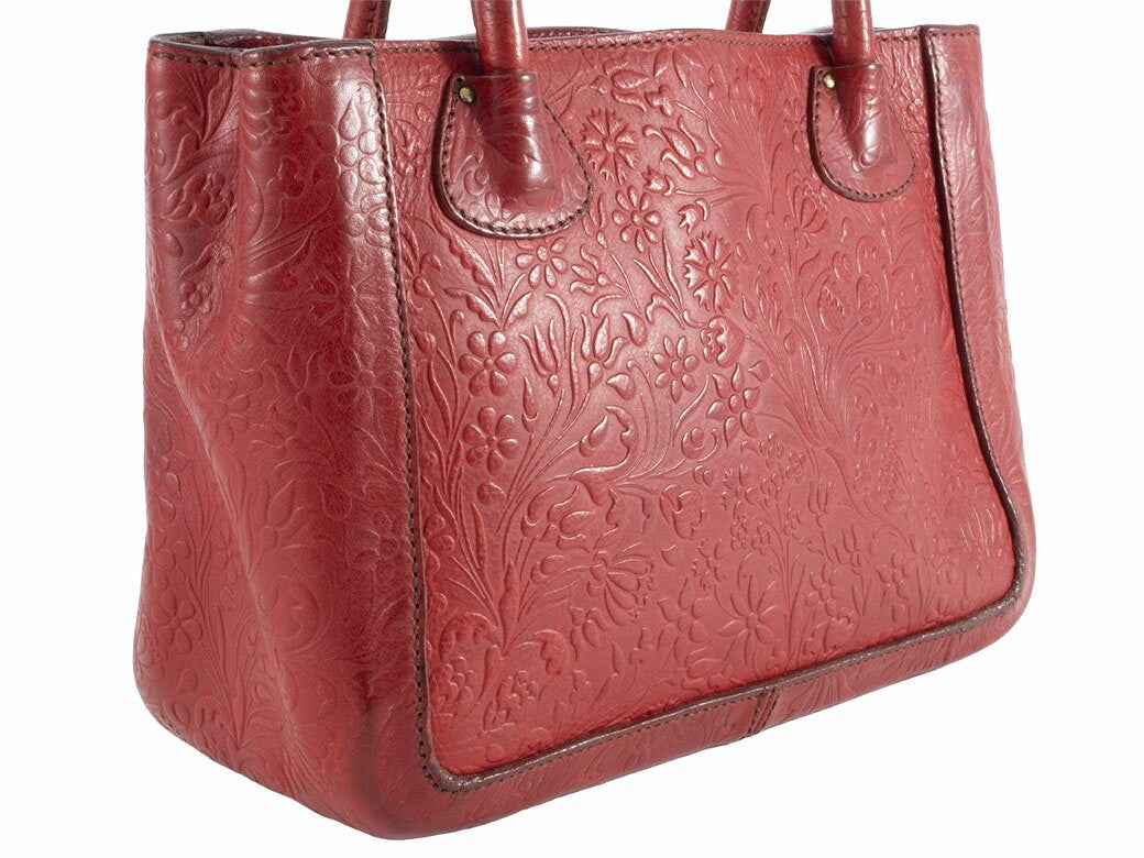 MIU MIU Hand Bag Tote Purse Leather Red Authentic