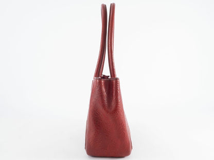 MIU MIU Hand Bag Tote Purse Leather Red Authentic