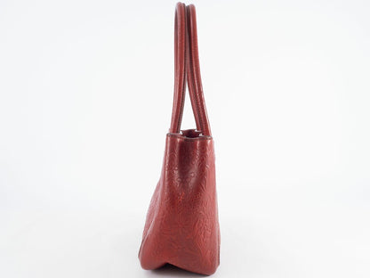 MIU MIU Hand Bag Tote Purse Leather Red Authentic