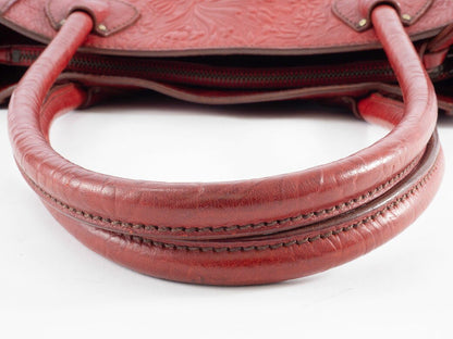 MIU MIU Hand Bag Tote Purse Leather Red Authentic