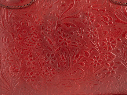 MIU MIU Hand Bag Tote Purse Leather Red Authentic