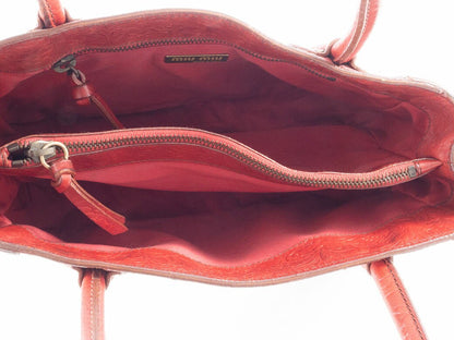MIU MIU Hand Bag Tote Purse Leather Red Authentic
