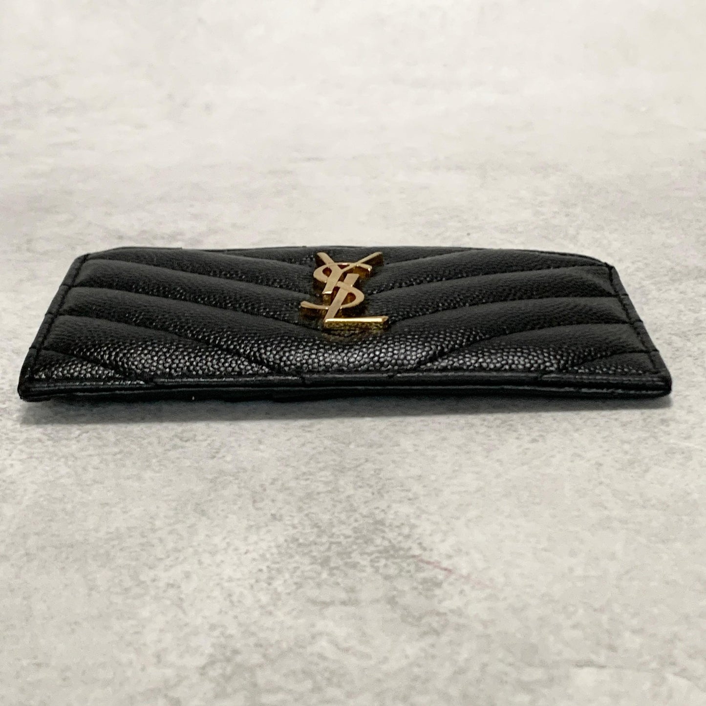 Saint Laurent Coin Case Cassandra YSL Logo Card Holder Wallet Purse Compact