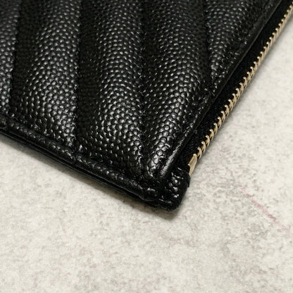 Saint Laurent Coin Case Cassandra YSL Logo Card Holder Wallet Purse Compact
