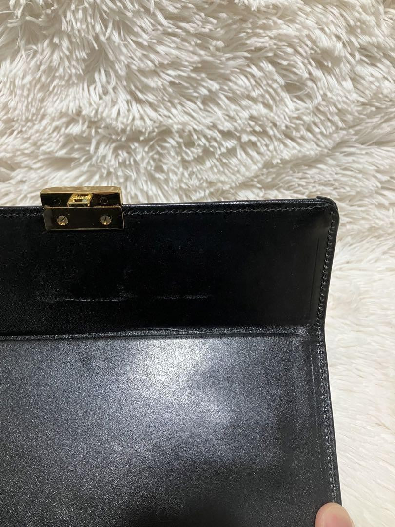 VERSACE Vanity Hand Bag Tote Purse Sunburst Black Authentic
