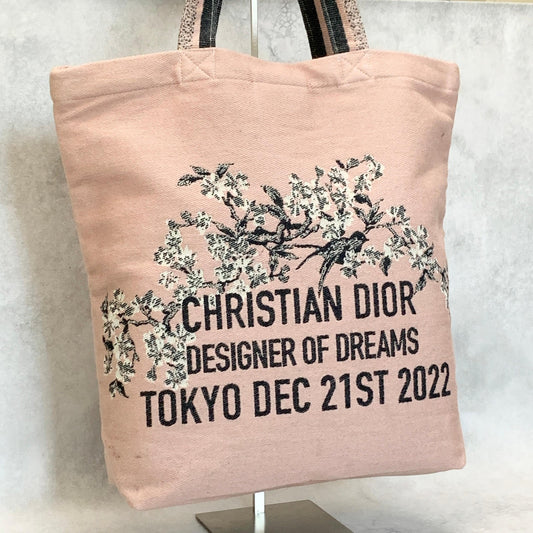 Christian Dior  Tote Bag Logo Handbag Purse Canvas Pink Used Women's Authentic