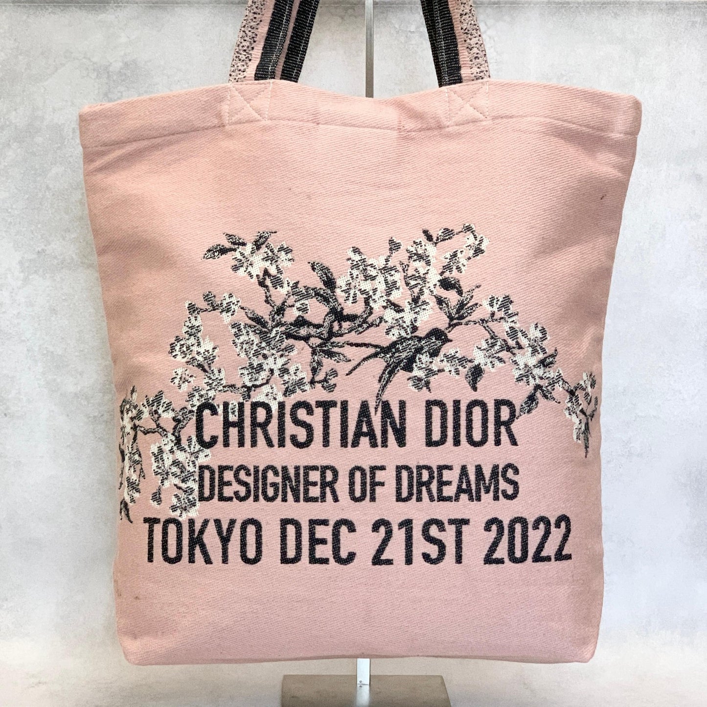 Christian Dior  Tote Bag Logo Handbag Purse Canvas Pink Used Women's Authentic