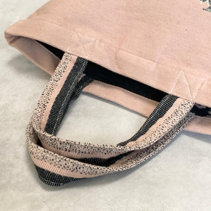 Christian Dior  Tote Bag Logo Handbag Purse Canvas Pink Used Women's Authentic